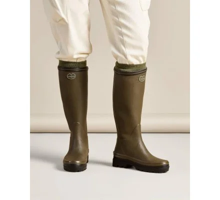 Bottes femme Giverny doublées Jersey vert chameau LE CHAMEAU – Image 3