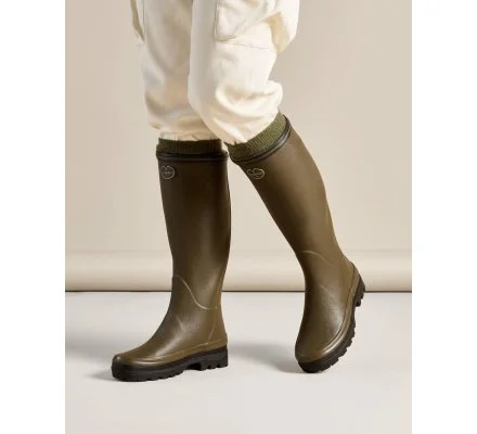 Bottes femme Giverny doublées Jersey vert chameau LE CHAMEAU – Image 4
