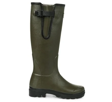 Bottes femme vert foncé Vierzon doublées jersey LE CHAMEAU – Image 2
