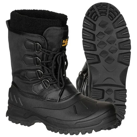 Bottes grand froid Fox outdoor, lacées, noir