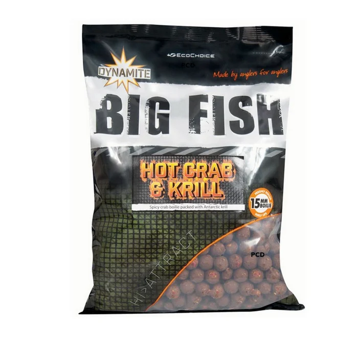 Bouillettes Dynamite Baits Hot Crab & Krill Boilies 1KG