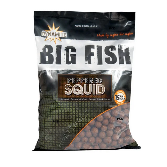 Bouillettes Dynamite Baits Peppered Squid Boilies 5KG