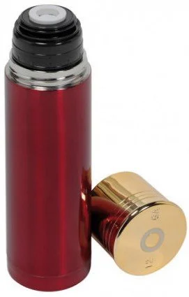 Bouteille isotherme Thermos rouge en forme de cartouche