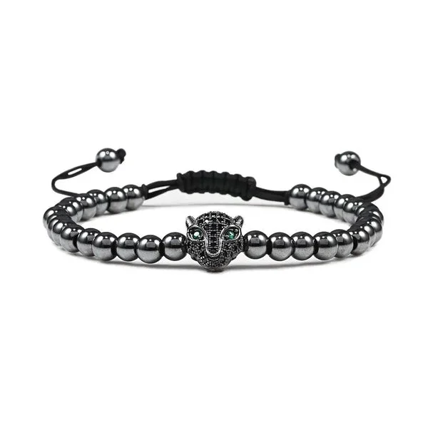BRACELET MILITAIRE – LÉOPARD (ARGENT)