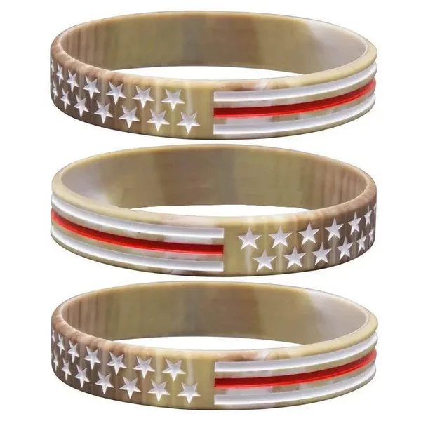 BRACELET MILITAIRE – US ARMY MARRON (ACIER INOXYDABLE)