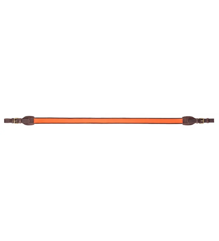 Bretelle carabine en cuir orange antidérapante – Country Sellerie