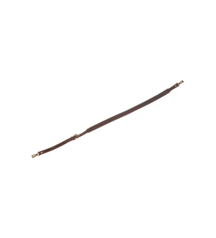 Bretelle plate croute grasse piquée larg 25 mm avec mousqueton