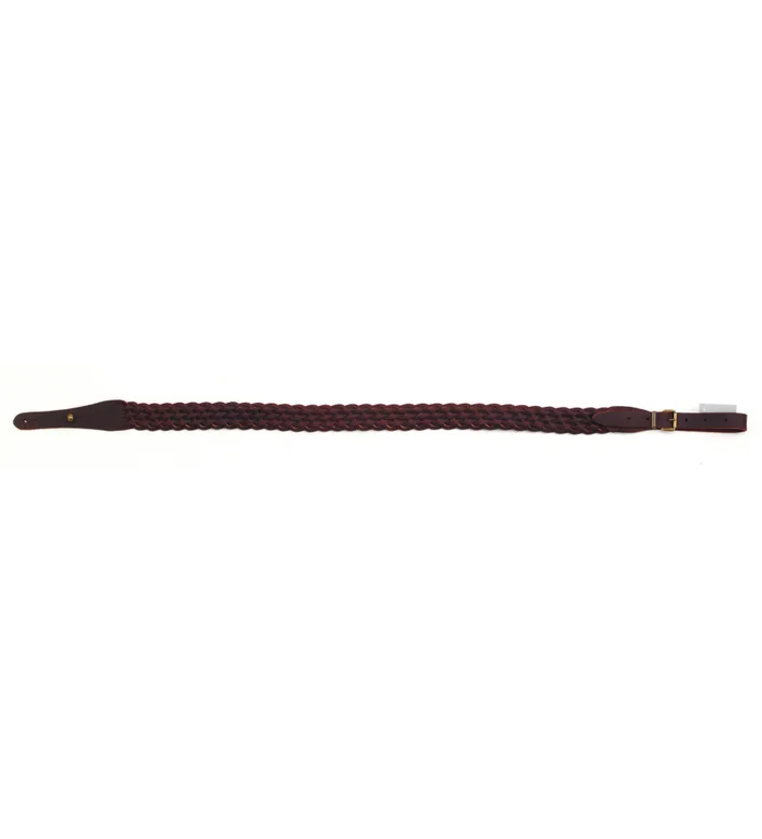 Bretelle pour arme cuir vieilli tressé 8 brins Colombi