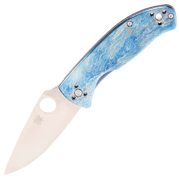 C122TIBLD2P – Spyderco Tenacious R.I.L Disarray Blue Titanium