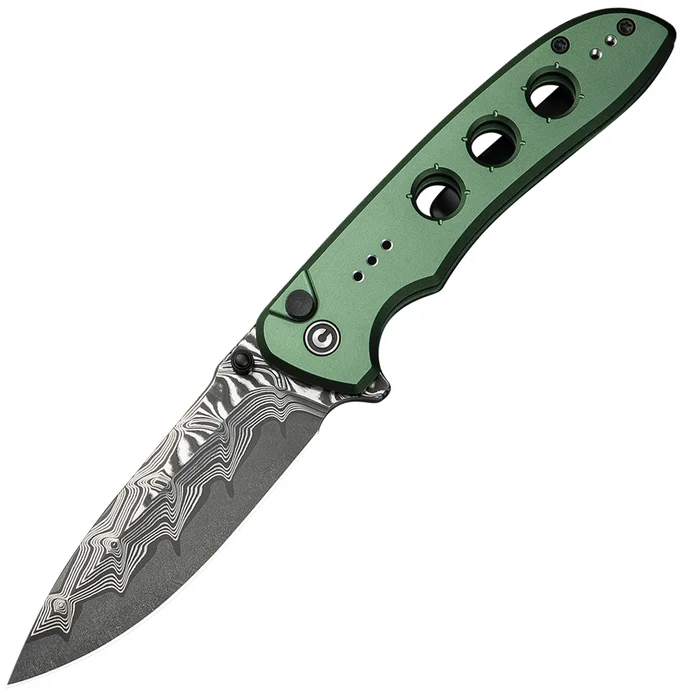 C23087A-DS1 – Civivi Hyperpulse Damas Green Aluminium