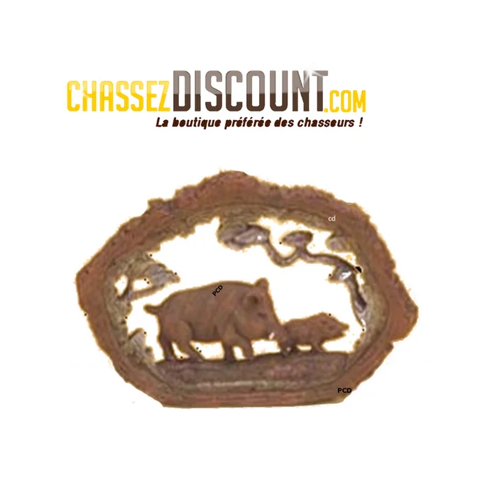 CADRE SANGLIER RESINE CHASSEZDISCOUNT.COM
