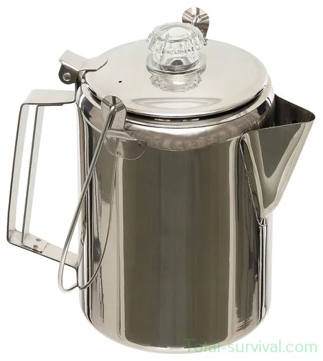 Cafetière d&rsquo;extérieur Fox avec percolateur 1,2 L (9 tasses), acier inoxydable