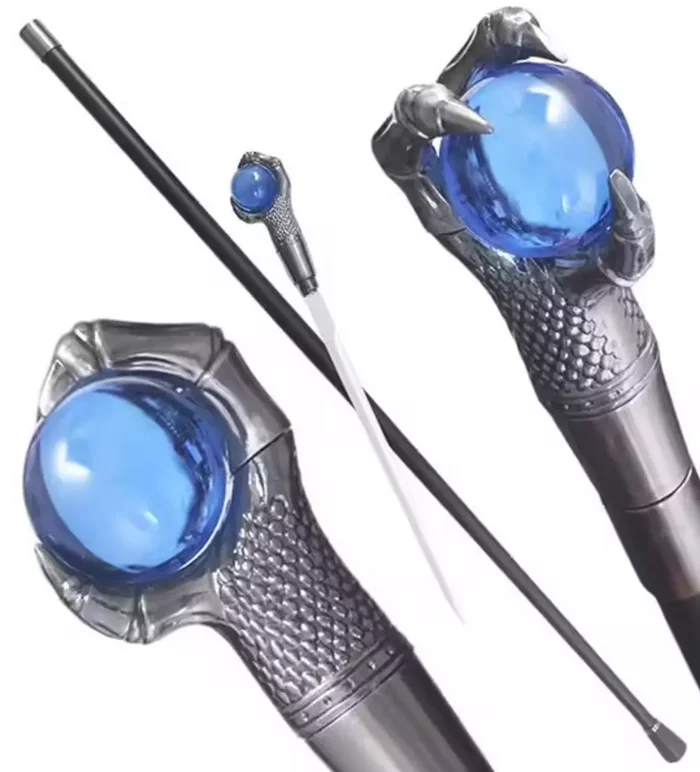 Canne épée bâton de marche 93cm Dragon bleu
