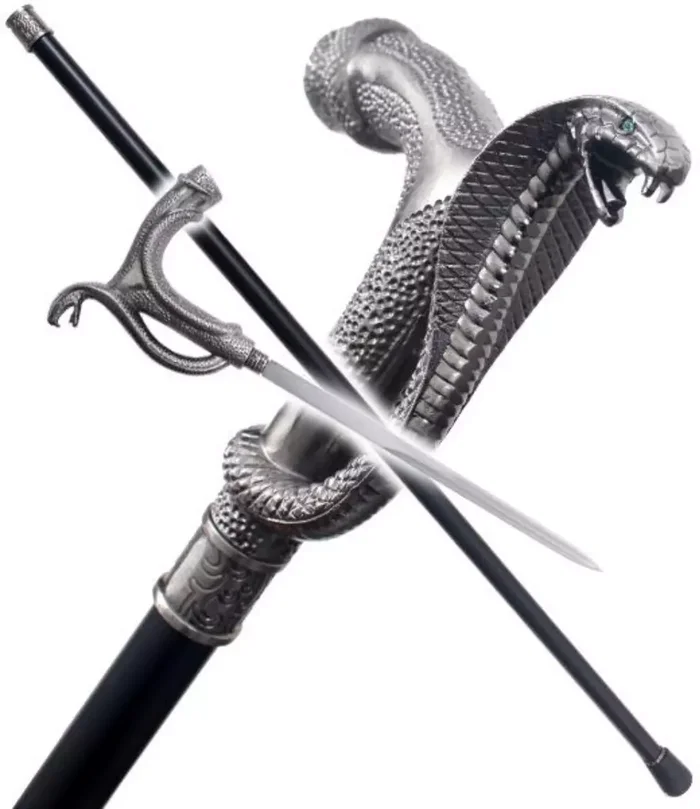 Canne épée bâton de marche 93cm Serpent Cobra