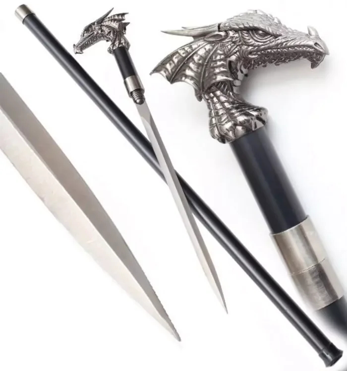Canne épée bâton de marche 96cm Dragon