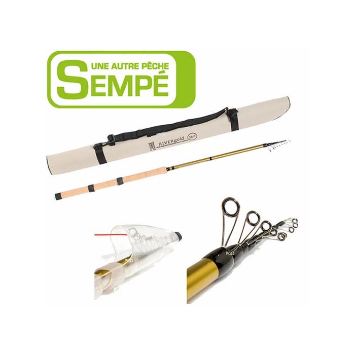 CANNE TRUITE TELESCOPIQUE PIERRE SEMPE RIVER GOLD 39-T