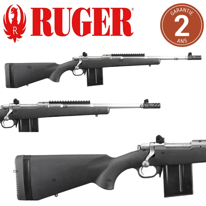 Carabine Ruger Scout Synthétique 308 Win Avec Frein De Bouche Ase Utra Borelock