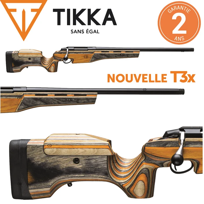 Carabine Tikka T3x Sporter Filetée 308 Win Canon De 60cm