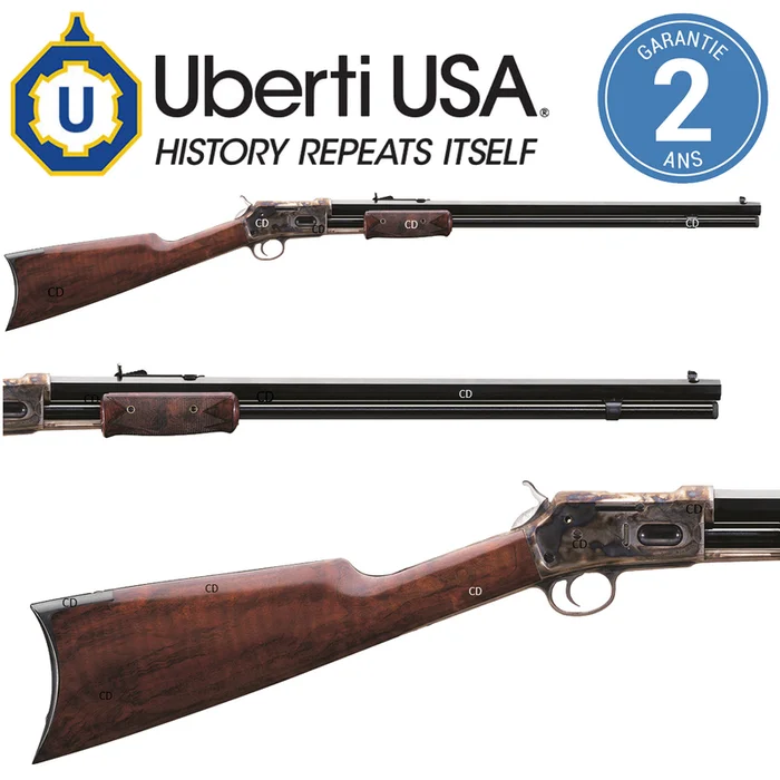 CARABINE UBERTI 1884 PUMP ACTION SHORT RIFLE 2 45LC JASPEE LASER