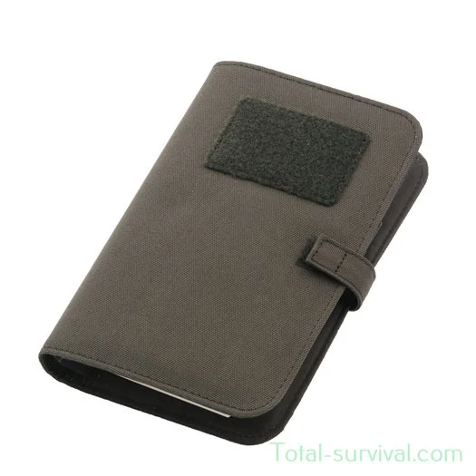 Carnet de notes en polyester Fosco Outdoor petit, vert armée