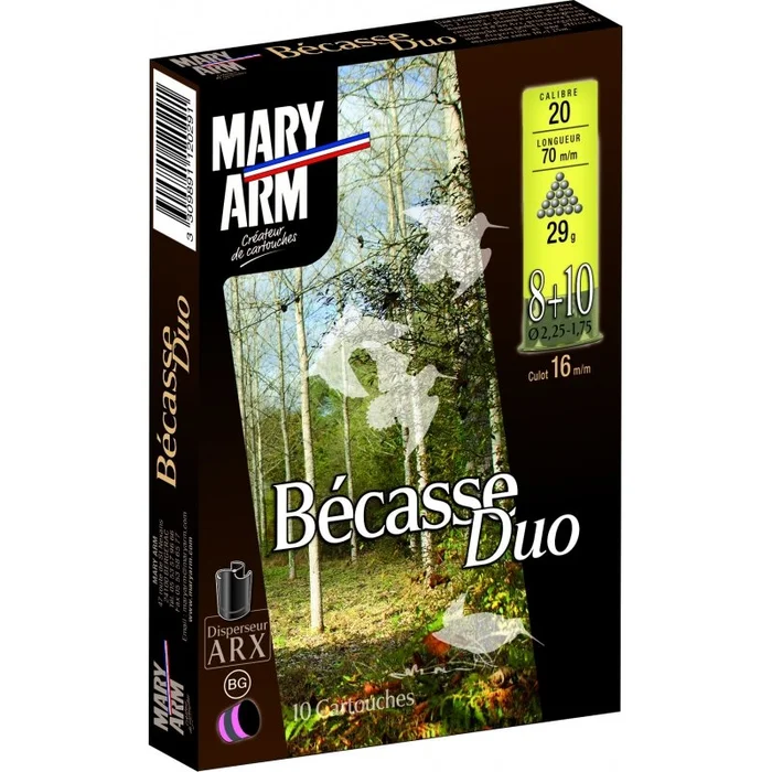 Cartouche Bécasse Duo 29 cal 20 Mary Arm