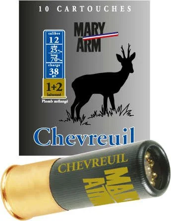Cartouche CHEVREUIL 38 cal 12 Mary Arm