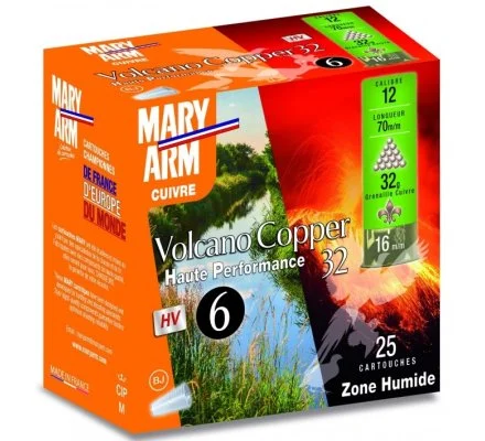 Cartouche Volcano COPPER 32 gr cal 12 Mary Arm