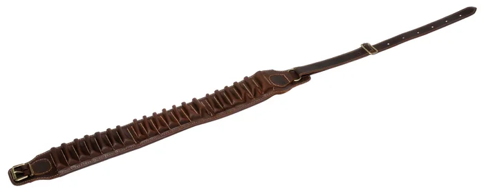 Cartouchère en croute de cuir grasse Januel – finition vieillie – calibre 28
