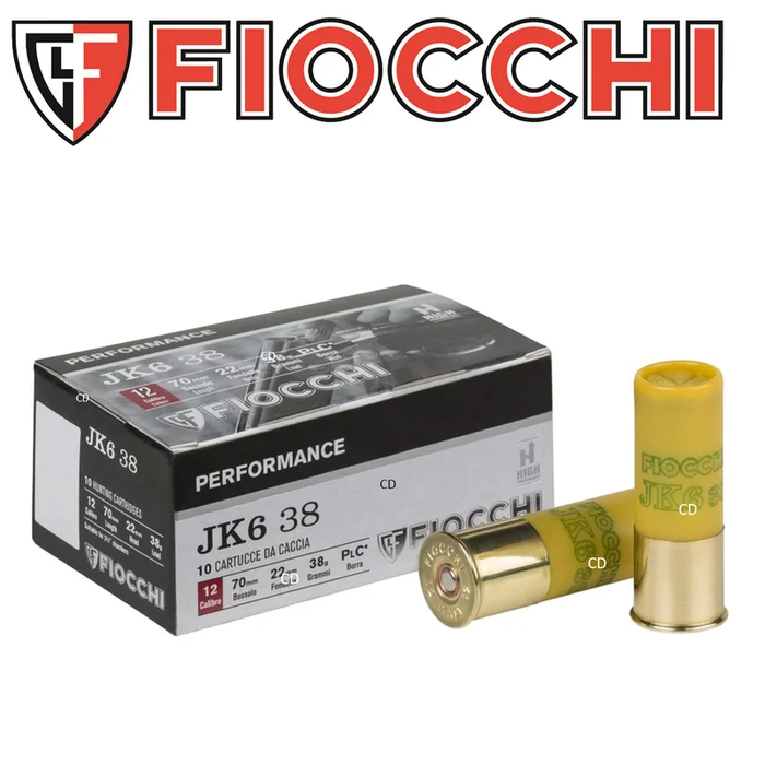 CARTOUCHES FIOCCHI JK6 BOURRE JUPE 12 /70 38G PAR 10