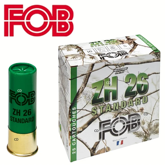 CARTOUCHES FOB CALIBRE 16 BJ ZH 26G STANDARD PAR 25