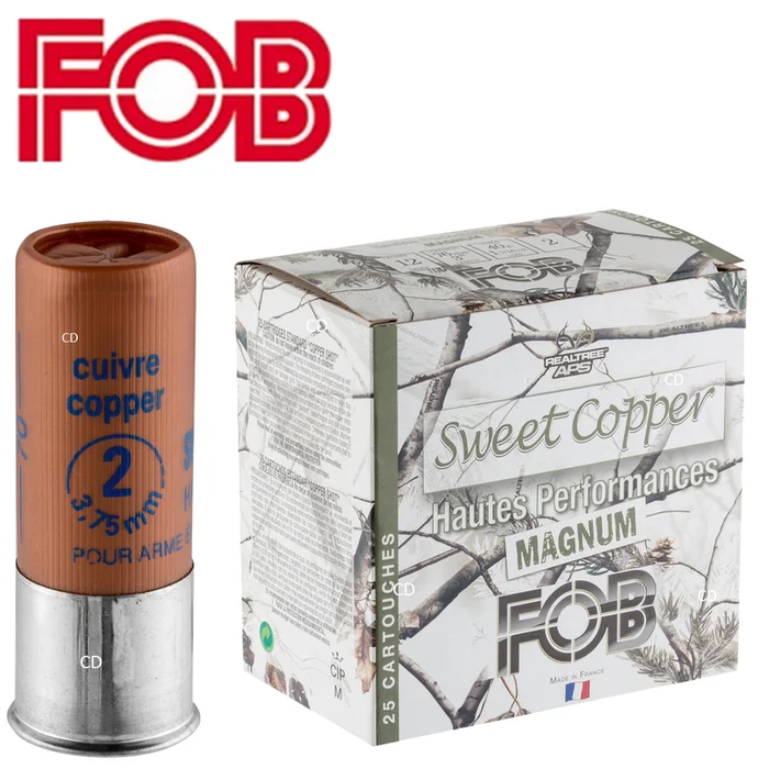 CARTOUCHES FOB SWEET COPPER MAGNUM 40 12 /76 PAR 25