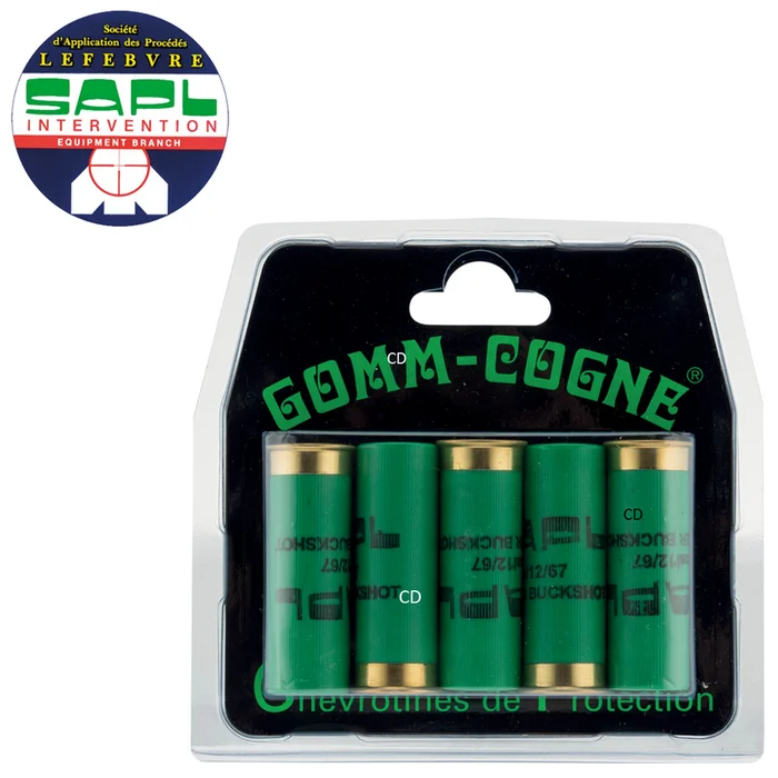 CARTOUCHES SAPL GOMM-COGNE CHEVROTINES CAOUTCHOUC CAL. 12 /67 PAR 5