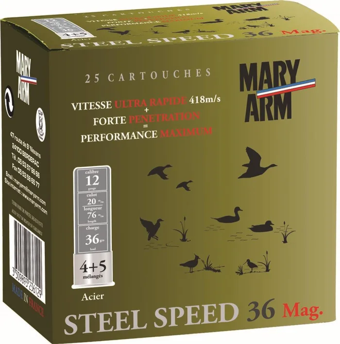 CARTOUCHES STEEL SPEED 12MAG 36G BJ