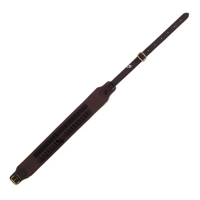 Cartouchière 20 Tubes Colombi Sports Carabine Grande Chasse En Cuir Vieilli