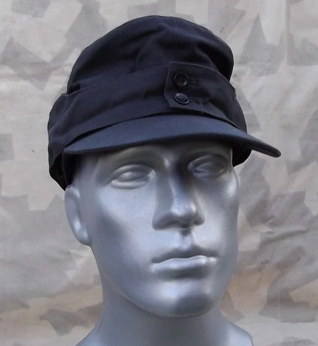 Casquette m43 Noire Moleskine Reproduction Premium – Militaria WW2