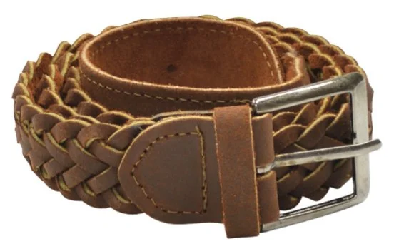 Ceinture en cuir tressé