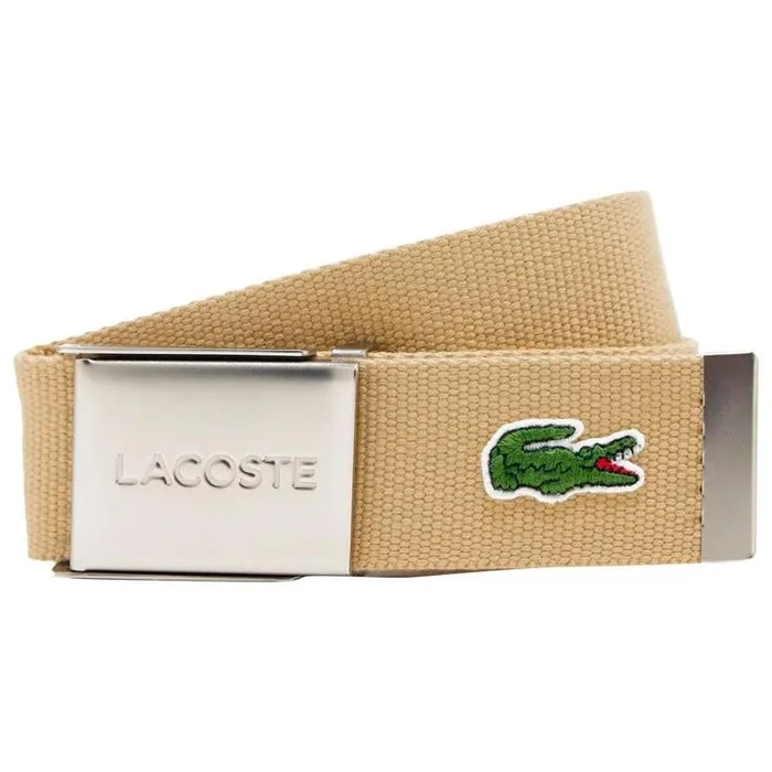 Ceinture Lacoste 40 Woven Strap Eclipse Nacre Amarena