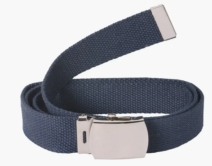 Ceinture toile unie bleu PERCUSSION