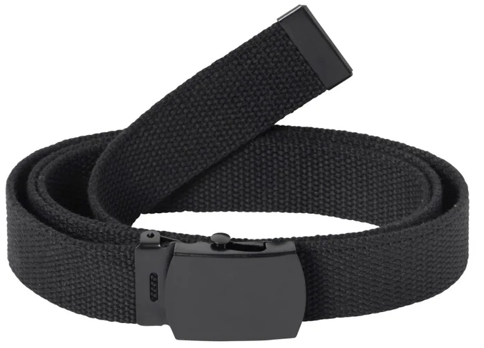 Ceinture toile unie noir PERCUSSION