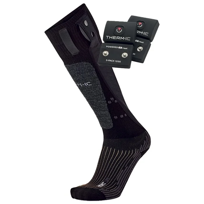 Chaussettes Therm-Ic Powersock Set Heat Uni + S-Pack 1200 Black Grey