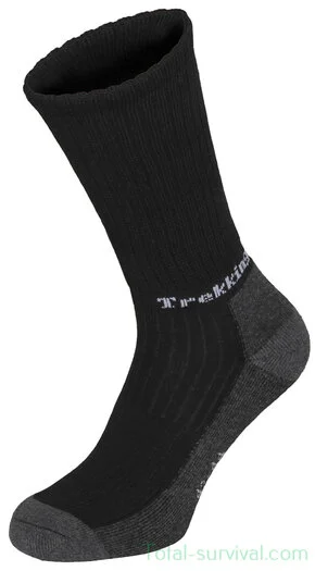 Chaussettes trekking Fox outdoor, « Lusen », noir, Semelle éponge