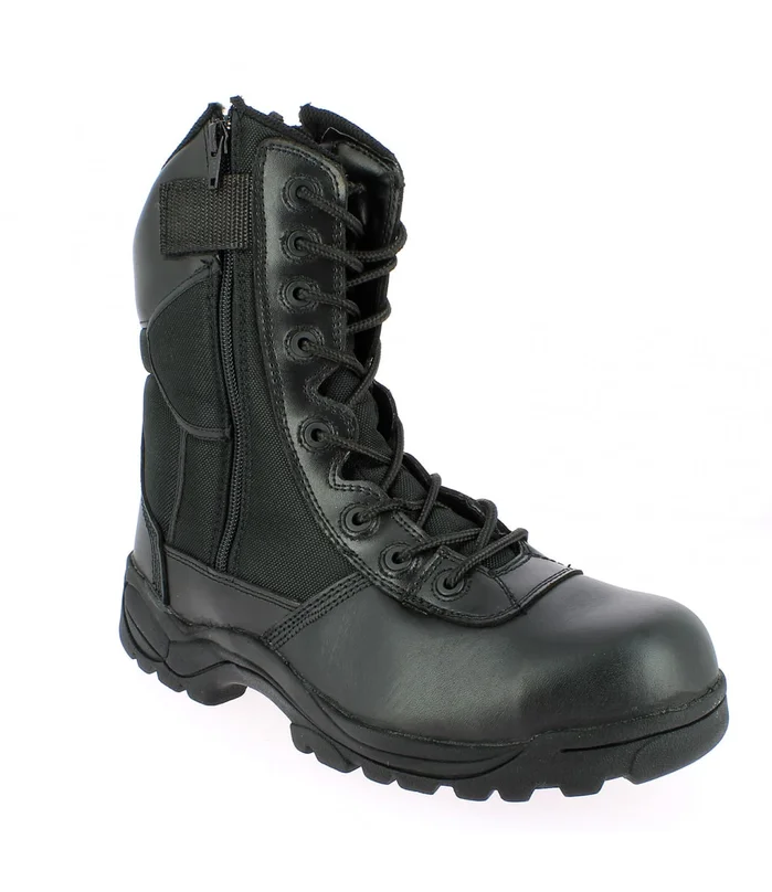 CHAUSSURE / RANGERS PATROL OPEX POLY CUIR DOUBLE ZIP COQUEES