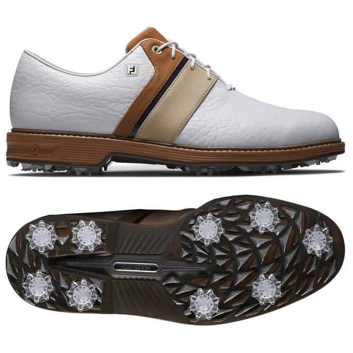 Chaussures avec crampons Footjoy Premiere Series Packard LX White Blue Brown