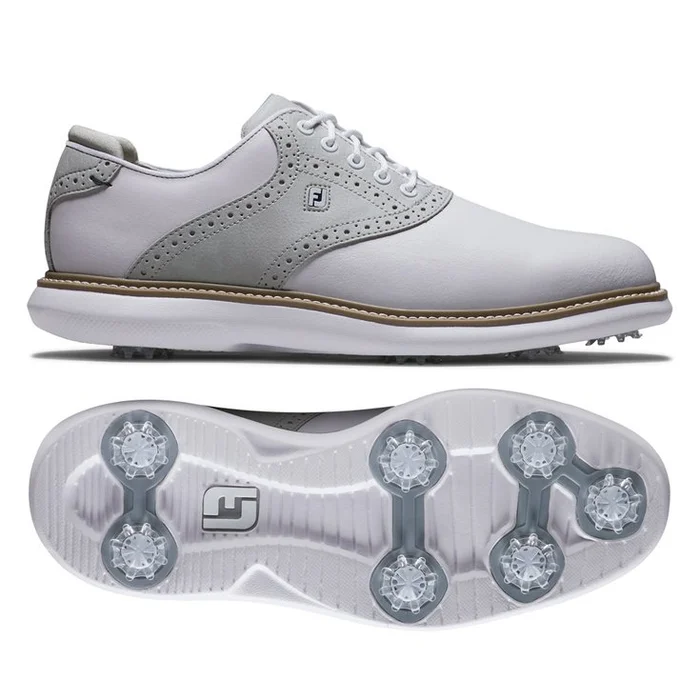 Chaussures avec crampons Footjoy Traditions White Grey White