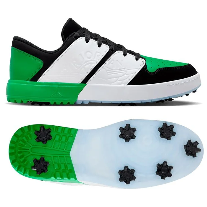 Chaussures avec crampons Nike Jordan Nu Retro 1 G Black Lucky Green