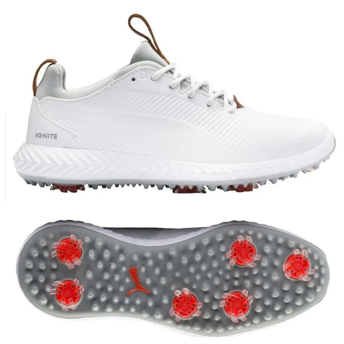 Chaussures avec crampons Puma Golf Ignite PWRAdapt Jr White