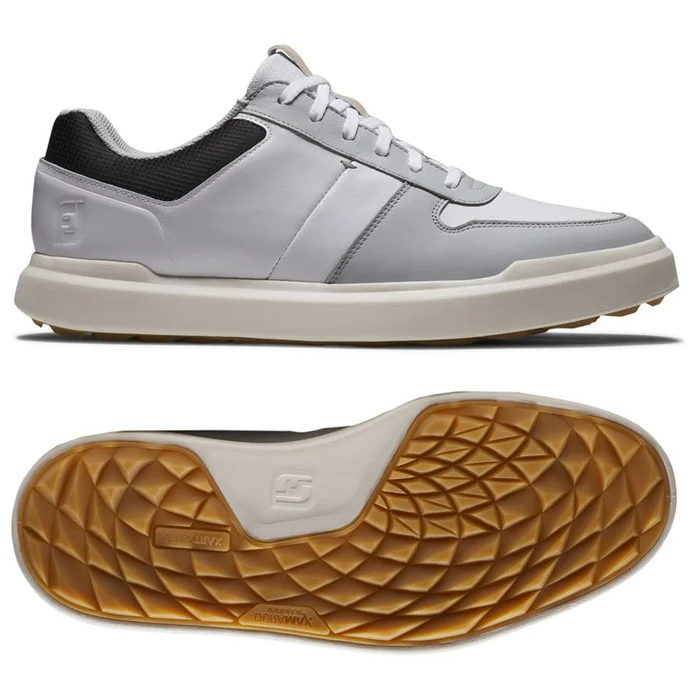 Chaussures sans crampons Footjoy Contour Casual White Grey Black