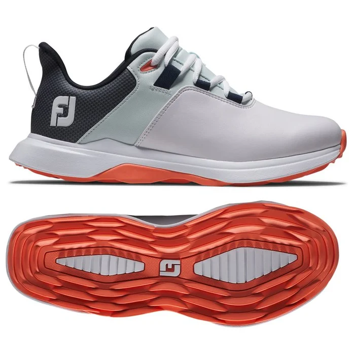 Chaussures sans crampons Footjoy Prolite Women White Blue Coral