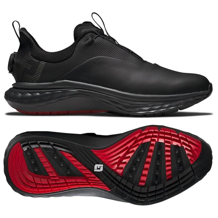 Chaussures sans crampons Footjoy Quantum BOA Black Grey Red