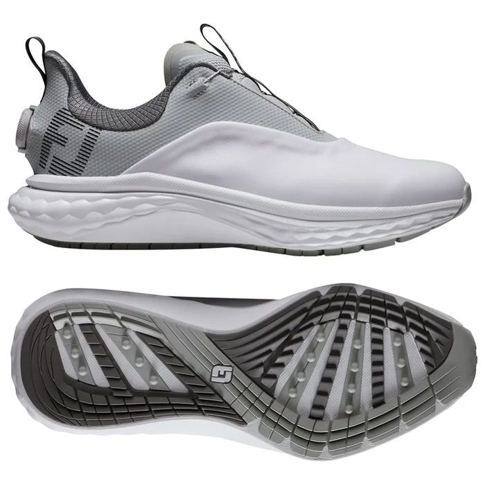 Chaussures sans crampons Footjoy Quantum BOA White Grey Charcoal